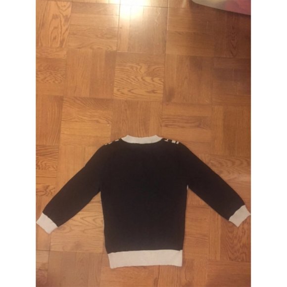 Lamb three quarter sleeve geometric sweater - Picture 2 of 4